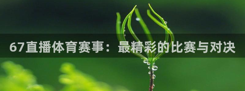 67直播体育赛事：最精彩的比赛与对决